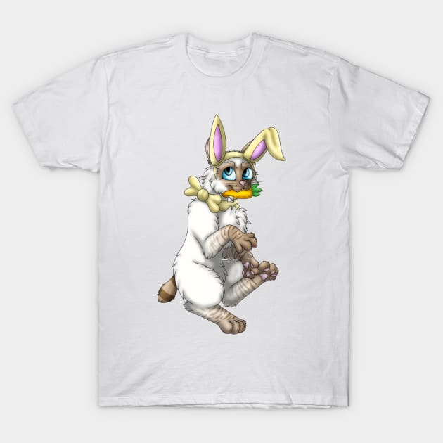 Bobtail BunnyCat: Cinnamon Lynx Point (Yellow) T-Shirt by spyroid101